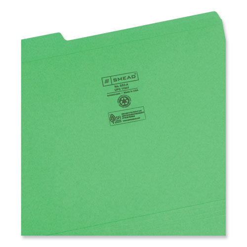 Picture of Reinforced Top Tab Colored File Folders, 1/3-Cut Tabs: Assorted, Letter Size, 0.75" Expansion, Assorted Colors, 12/Pack