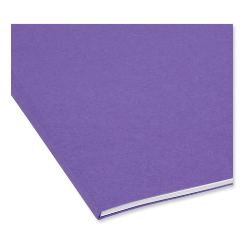 Picture of Colored File Folders, 1/3-Cut Tabs: Assorted, Letter Size, 0.75" Expansion, Assorted: Gray/Maroon/Navy/Purple/Teal, 100/Box