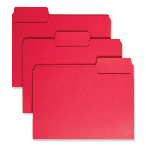 SuperTab+Colored+File+Folders%2C+1%2F3-Cut+Tabs%3A+Assorted%2C+Letter+Size%2C+0.75%26quot%3B+Expansion%2C+11-pt+Stock%2C+Red%2C+100%2FBox