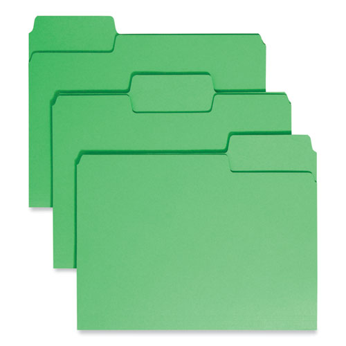 SuperTab+Colored+File+Folders%2C+1%2F3-Cut+Tabs%3A+Assorted%2C+Letter+Size%2C+0.75%26quot%3B+Expansion%2C+11-pt+Stock%2C+Green%2C+100%2FBox