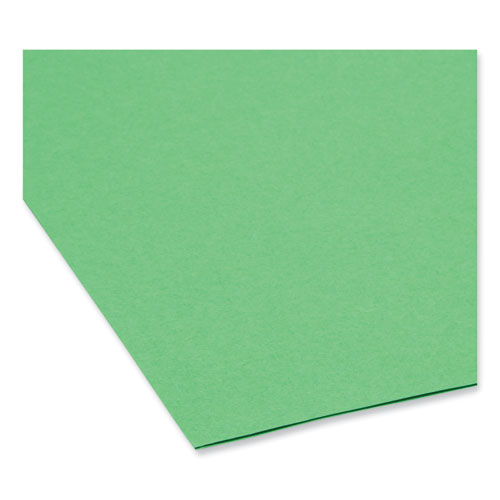 Picture of SuperTab Colored File Folders, 1/3-Cut Tabs: Assorted, Letter Size, 0.75" Expansion, 11-pt Stock, Green, 100/Box