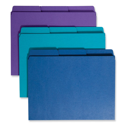 Picture of SuperTab Organizer Folder, 1/3-Cut Tabs: Assorted, Letter Size, 0.75" Expansion, Assorted Colors, 3/Pack