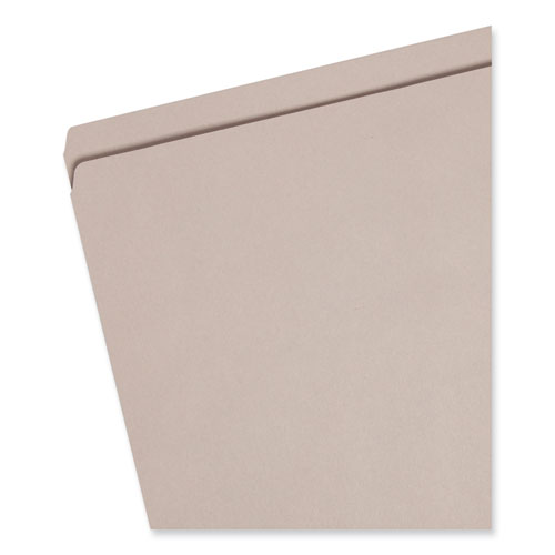 Picture of Reinforced Top Tab Colored File Folders, Straight Tabs, Letter Size, 0.75" Expansion, Gray, 100/Box