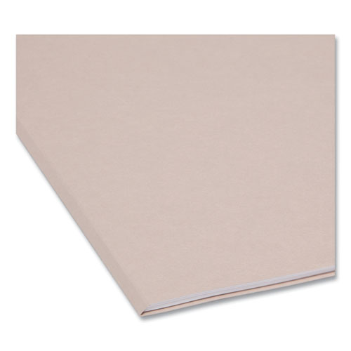 Picture of Reinforced Top Tab Colored File Folders, 1/3-Cut Tabs: Assorted, Letter Size, 0.75" Expansion, Gray, 100/Box