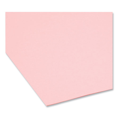 Picture of Colored File Folders, 1/3-Cut Tabs: Assorted, Letter Size, 0.75" Expansion, Pink, 100/Box