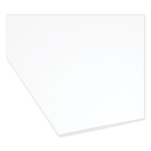 Picture of Reinforced Top Tab Colored File Folders, Straight Tabs, Letter Size, 0.75" Expansion, White, 100/Box