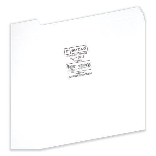 Picture of Reinforced Top Tab Colored File Folders, 1/3-Cut Tabs: Assorted, Letter Size, 0.75" Expansion, White, 100/Box