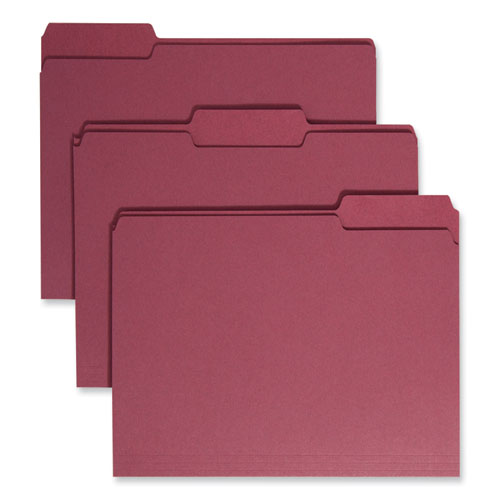 Colored+File+Folders%2C+1%2F3-Cut+Tabs%3A+Assorted%2C+Letter+Size%2C+0.75%26quot%3B+Expansion%2C+Maroon%2C+100%2FBox