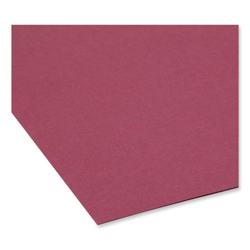 Picture of Colored File Folders, 1/3-Cut Tabs: Assorted, Letter Size, 0.75" Expansion, Maroon, 100/Box