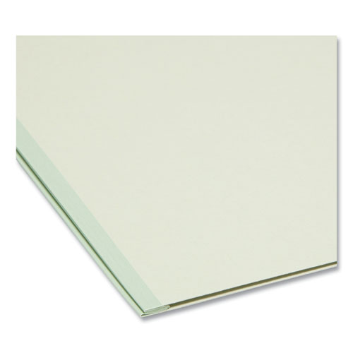 Picture of Expanding Recycled Heavy Pressboard Folders, 1/3-Cut Tabs: Assorted, Letter Size, 2" Expansion, Gray-Green, 25/Box