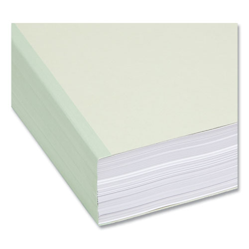 Picture of Expanding Recycled Heavy Pressboard Folders, 1/3-Cut Tabs: Assorted, Letter Size, 2" Expansion, Gray-Green, 25/Box