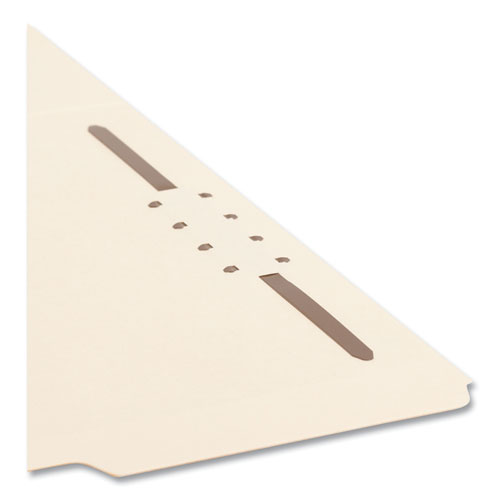 Picture of Top Tab Fastener Folders, 1/3-Cut Tabs: Assorted, 0.75" Expansion, 1 Fastener, Letter Size, Manila Exterior, 50/Box