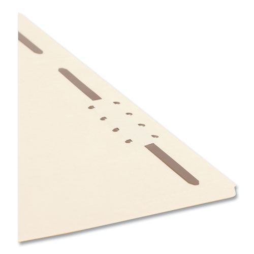 Picture of Top Tab Fastener Folders, 1/3-Cut Tabs: Right, 0.75" Expansion, 2 Fasteners, Letter Size, Manila Exterior, 50/Box