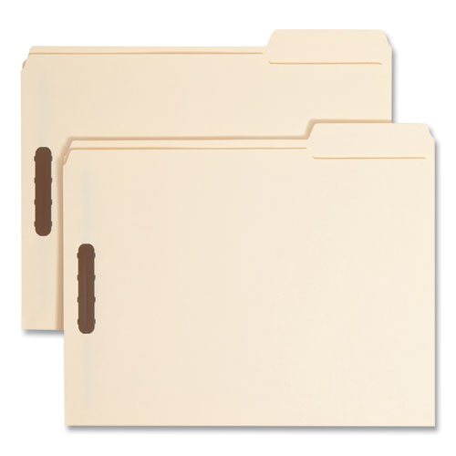 Picture of Top Tab Fastener Folders, Guide-Height 2/5-Cut Tabs, 0.75" Expansion, 2 Fasteners, Letter Size, 11-pt Manila, 50/Box