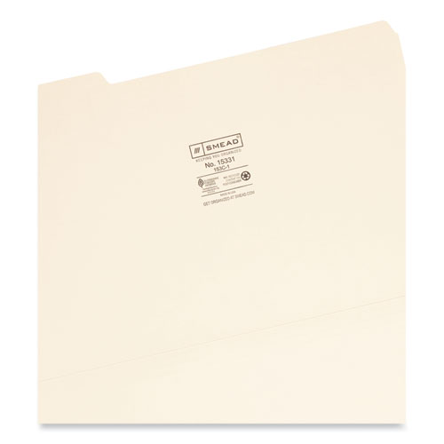 Picture of Manila File Folders, 1/3-Cut Tabs: Left Position, Legal Size, 0.75" Expansion, Manila, 100/Box