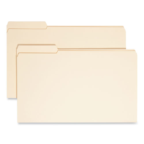 Picture of Reinforced Tab Manila File Folders, 1/3-Cut Tabs: Left Position, Legal Size, 0.75" Expansion, 11-pt Manila, 100/Box