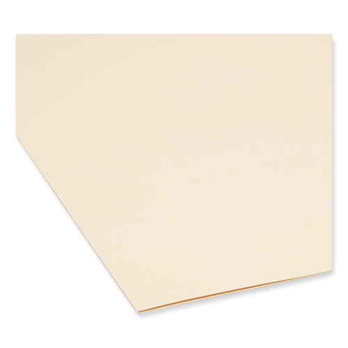 Picture of 100% Recycled Manila Top Tab File Folders, 1/3-Cut Tabs: Assorted, Legal Size, 0.75" Expansion, Manila, 100/Box