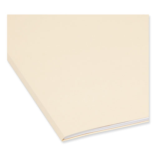 Picture of 100% Recycled Manila Top Tab File Folders, 1/3-Cut Tabs: Assorted, Legal Size, 0.75" Expansion, Manila, 100/Box