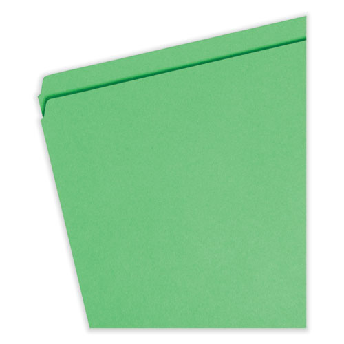 Picture of Reinforced Top Tab Colored File Folders, Straight Tabs, Legal Size, 0.75" Expansion, Green, 100/Box