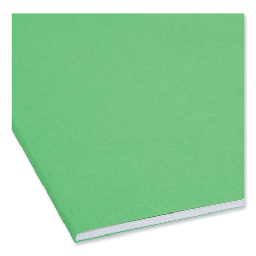 Picture of Top Tab Colored Fastener Folders, 0.75" Expansion, 2 Fasteners, Legal Size, Green Exterior, 50/Box