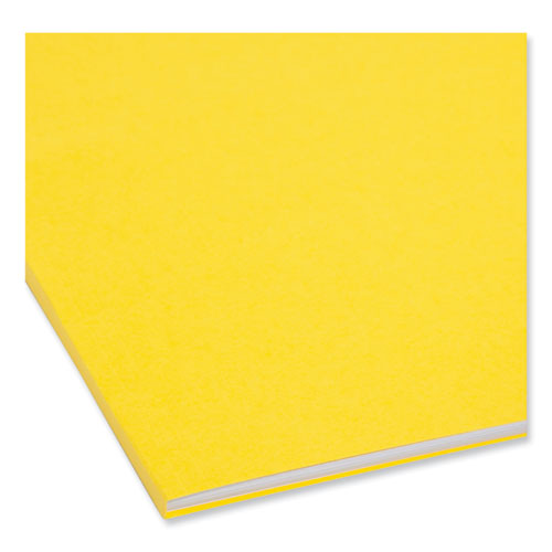 Picture of Top Tab Colored Fastener Folders, 0.75" Expansion, 2 Fasteners, Legal Size, Yellow Exterior, 50/Box