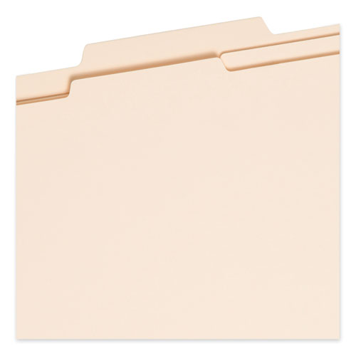 Picture of Four-Section Top Tab Classification Folders, 2" Expansion, 1 Divider, 4 Fasteners, Legal Size, Manila, 10/Box