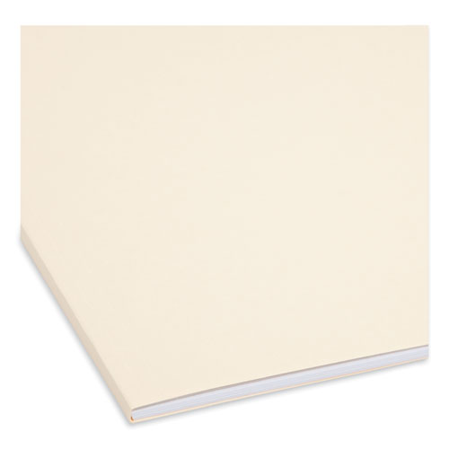 Picture of Top Tab Fastener Folders, 1/3-Cut Tabs: Assorted, 0.75" Expansion, 1 Fastener, Legal Size, Manila Exterior, 50/Box