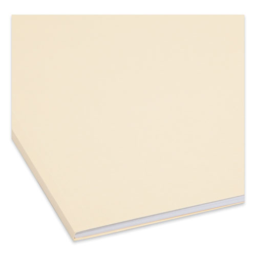 Picture of Top Tab Fastener Folders, 1/3-Cut Tabs: Assorted, 0.75" Expansion, 2 Fasteners, Legal Size, Manila Exterior, 50/Box