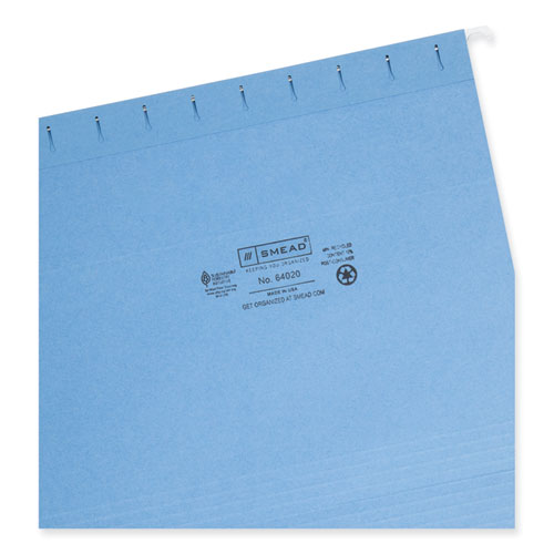 Picture of Color Hanging Folders with 1/3 Cut Tabs, Letter Size, 1/3-Cut Tabs, Assorted Colors, 25/Box