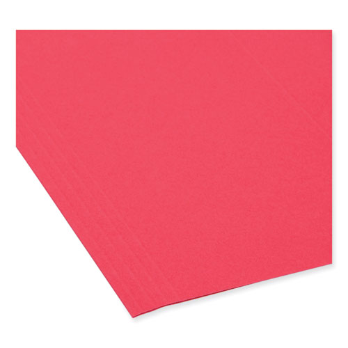 Picture of TUFF Hanging Folders with Easy Slide Tab, Letter Size, 1/3-Cut Tabs, Red, 18/Box