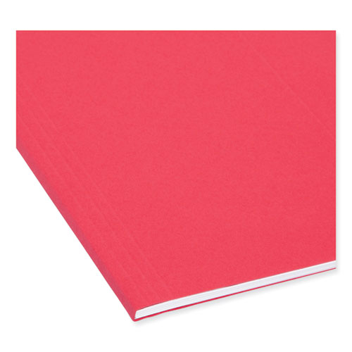 Picture of TUFF Hanging Folders with Easy Slide Tab, Letter Size, 1/3-Cut Tabs, Red, 18/Box