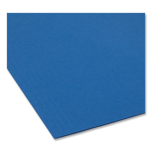 Picture of Colored Hanging File Folders with 1/5 Cut Tabs, Letter Size, 1/5-Cut Tabs, Navy, 25/Box