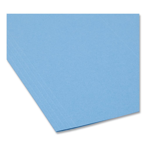 Picture of Colored Hanging File Folders with 1/5 Cut Tabs, Letter Size, 1/5-Cut Tabs, Blue, 25/Box