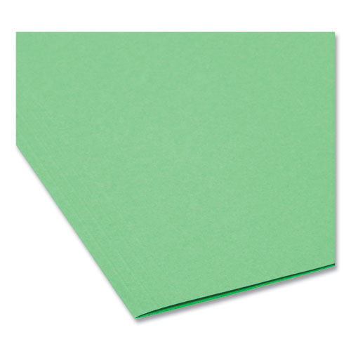 Picture of Colored Hanging File Folders with 1/5 Cut Tabs, Letter Size, 1/5-Cut Tabs, Green, 25/Box