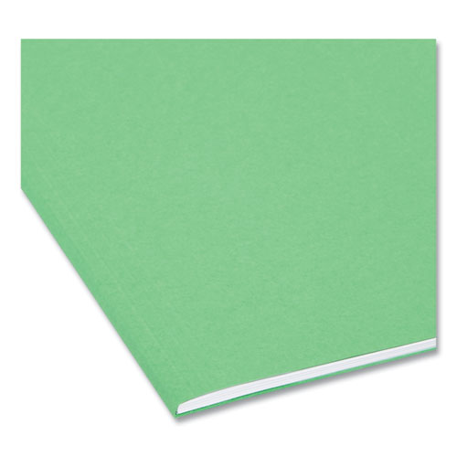 Picture of Colored Hanging File Folders with 1/5 Cut Tabs, Letter Size, 1/5-Cut Tabs, Green, 25/Box