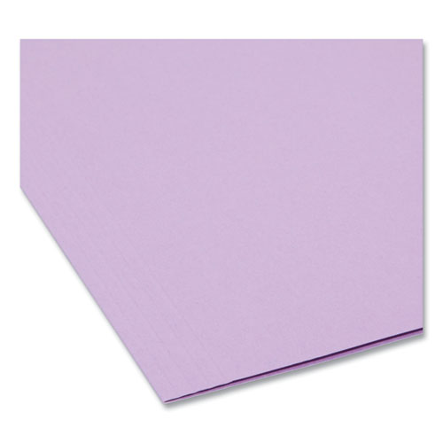 Picture of Colored Hanging File Folders with 1/5 Cut Tabs, Letter Size, 1/5-Cut Tabs, Lavender, 25/Box