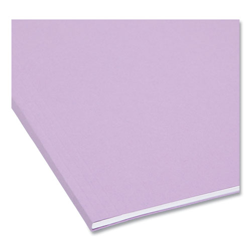 Picture of Colored Hanging File Folders with 1/5 Cut Tabs, Letter Size, 1/5-Cut Tabs, Lavender, 25/Box