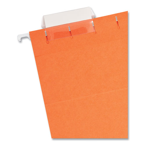 Picture of Colored Hanging File Folders with 1/5 Cut Tabs, Letter Size, 1/5-Cut Tabs, Orange, 25/Box