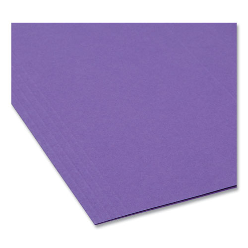 Picture of Colored Hanging File Folders with 1/5 Cut Tabs, Letter Size, 1/5-Cut Tabs, Purple, 25/Box