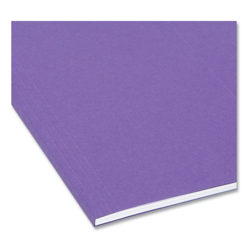 Picture of Colored Hanging File Folders with 1/5 Cut Tabs, Letter Size, 1/5-Cut Tabs, Purple, 25/Box