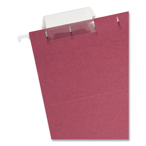 Picture of Colored Hanging File Folders with 1/5 Cut Tabs, Letter Size, 1/5-Cut Tabs, Maroon, 25/Box