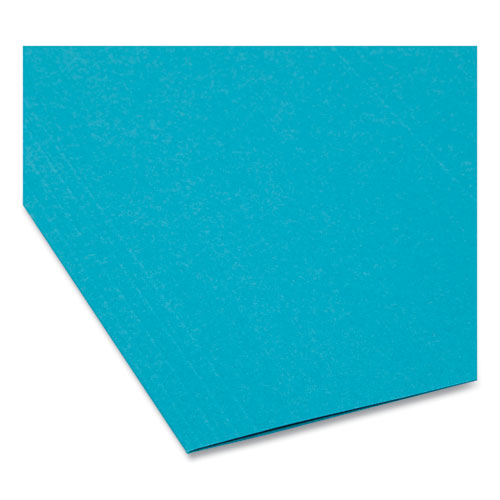 Picture of Colored Hanging File Folders with 1/5 Cut Tabs, Letter Size, 1/5-Cut Tabs, Teal, 25/Box