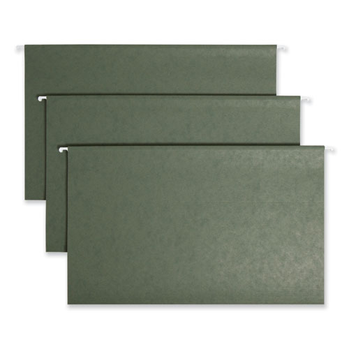 Picture of TUFF Hanging Folders with Easy Slide Tab, Legal Size, 1/3-Cut Tabs, Standard Green, 20/Box