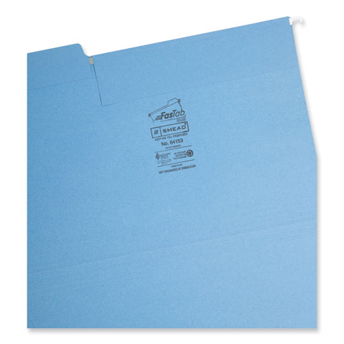 Picture of FasTab Hanging Folders, Legal Size, 1/3-Cut Tabs, Assorted Colors, 18/Box