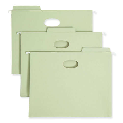 Picture of FasTab Hanging Pockets, Letter Size, 1/3-Cut Tabs, Moss, 9/Box