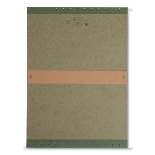 Picture of Box Bottom Hanging File Folders, 2" Capacity, Legal Size, Standard Green, 25/Box