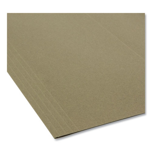 Picture of 100% Recycled Hanging File Folders, Letter Size, 1/5-Cut Tabs, Standard Green, 25/Box