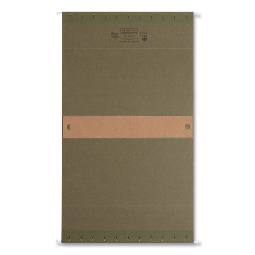 Picture of Box Bottom Hanging File Folders, 2" Capacity, Letter Size, Standard Green, 25/Box