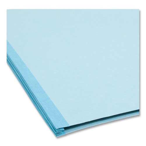 Picture of FasTab Hanging Pressboard Classification Folders, 2 Dividers, Letter Size, Blue