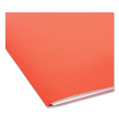 Picture of Organized Up Heavyweight Vertical File Folders, 1/2-Cut Tabs, Letter Size, Assorted: Fuchsia/Orange/Peridot Green, 6/Pack